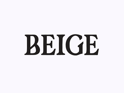 BEIGE beige branding logo typography