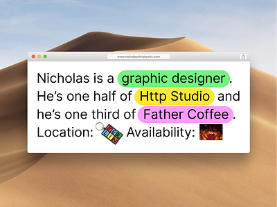 Nicholas Christowitz Website 2019 branding desktop figma graphic design inter ui web design website