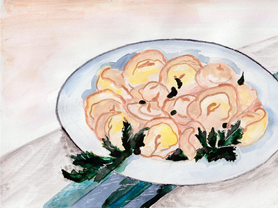 Dumplings childrens illustration daniel smith dumplings illustration painting watercolor watercolorpainting