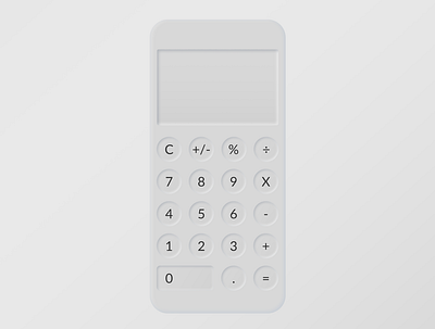 Neumorphic Calculator app design design minimalist minimalistic neumorphic neumorphism ui ux