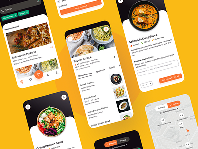 Allergy-friendly Food Delivery App app design delivery design food food service minimal mobile ui uidesign ux