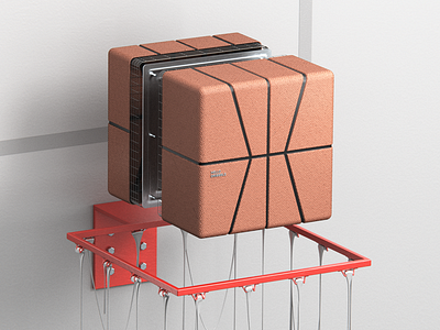 Hello Dribbble! 3d basketball cube cubism firstshot minimal modern simple surreal visualization