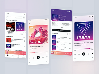 Podcast Player App app app ui echo echo design echodesign light music player player podcast podcast app podcast player podcast player ui podcast ui ui ui concept ui design ui ux uiux ux ux design