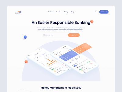 Finance Mobile App Landing Page