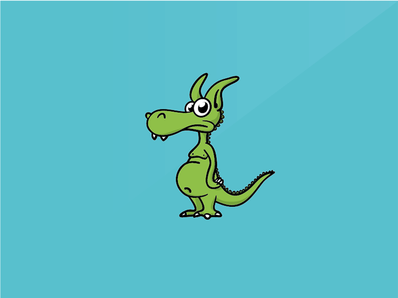 Little buddy dragon gif illustration