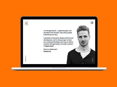 New portfolio! orange portfolio website