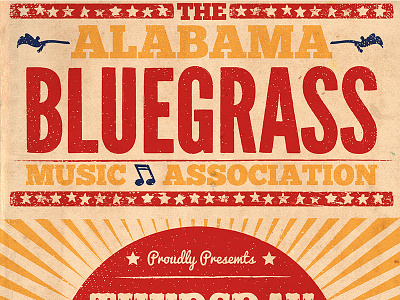 Alabama Bluegrass bluegrass concert flyer hatch show music