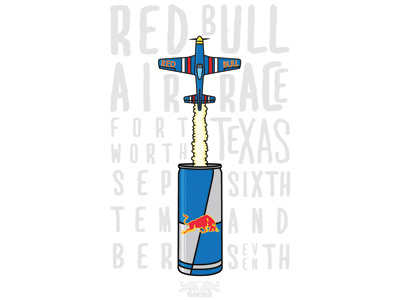 Red Bull Air Race Event Poster aviation event illustration poster red bull typography