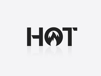 Hot - Minimalist Typographic Logo clever creative design hot logo minimalist typographic typography