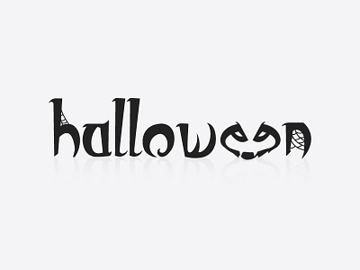 Halloween - Minimalist Typographic Logo clever cleverlogo creative designs halloween holiday holidays logo logodesign minmalist typographic typography ui vector