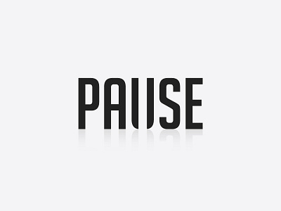 Pause - Minimalist Typographic Logo