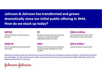 Johnson & Johnson Infographic corporate graphicdesign infographic infographic design