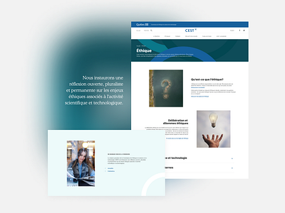 Commission de l'éthique en science et technologie - Refonte web branding design logo quebec redesign sigmund ui website