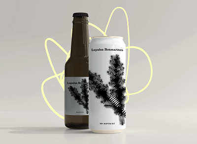 lupulus rosmarinus beer brand branding design label quebec