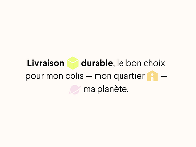 Livraison Durable