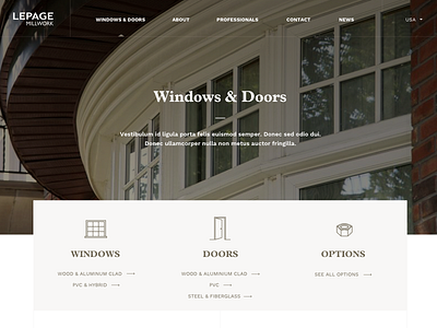 Windows & Doors Website Redesign doors lepage millwork redesign website windows