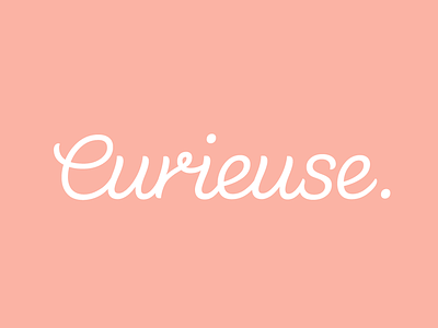 Curieuse Blog Logo blog branding girly logo pink soft