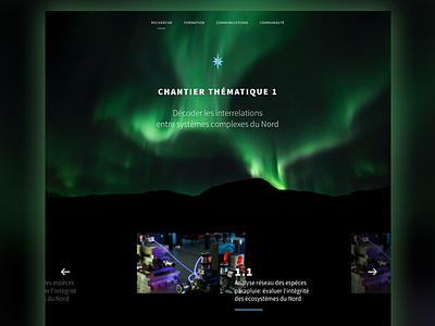 Sentinel North - North R&D Exploration Website aurora borealis dark design green north redesign website