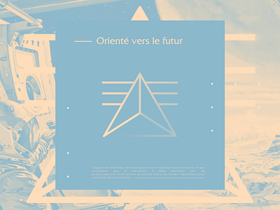 Orienté vers le futur blue design graphic illustration poster quebec sigmund tv ui wallpaper