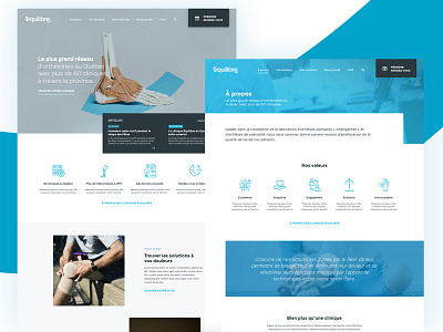 Foot Health Website Concept blue design graphic quebec redesign sigmund ui website