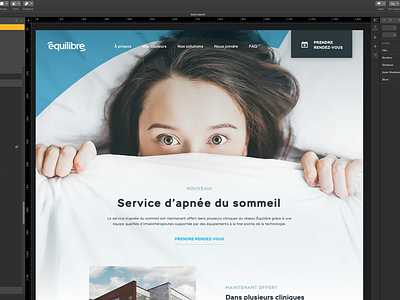 Foot Health Website Concept - Landing Page blue design graphic quebec redesign sigmund ui website