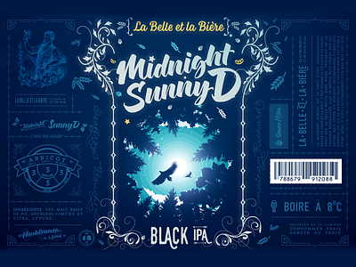 La Belle et la Bière - Midnight SunnyD beer beer label beer labels branding design label