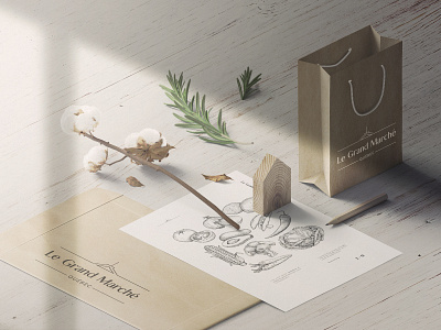 Le Grand Marché - Branding Mockup branding design quebec sigmund