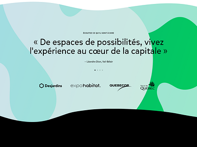 Expériences 2 blue design green quebec redesign sigmund teal ui ux website