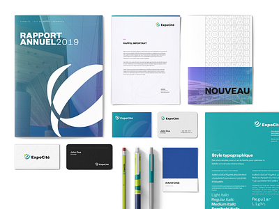 Branding Elements blue branding design green logo quebec redesign sigmund stationery ui ville de québec