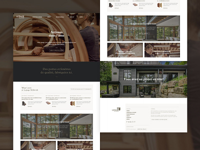 Lepage Millwork Homepage design quebec ui