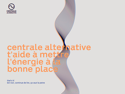 Centrale alternative 2 branding design quebec sigmund ui website