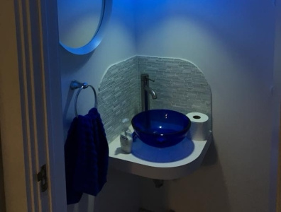 New LED Lighting In Designer Bathroom