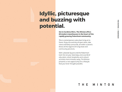 The Minton | Brochure brochure layout pattern typography