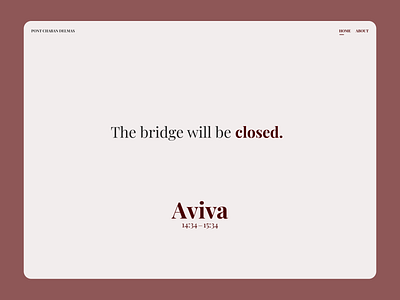 Is Bridge open today ? app design ui