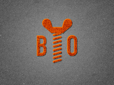 BYO (Build Your Own) design grey logo minimal orange simple texture web