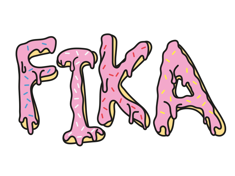 Fika animated colour fika flat gif illustration odd futures typography