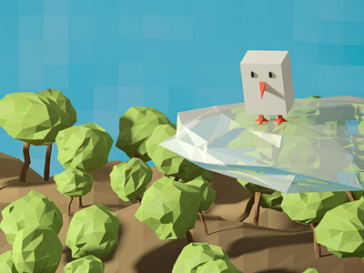 Cloudy 3d graphic design illustration low poly visual