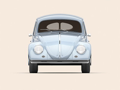 Beetle - Front 3d beetle car graphic design illustration oldtimer poster vintage visual