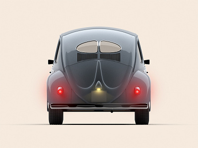 Beetle - Back 3d beetle car graphic design illustration oldtimer poster vintage visual