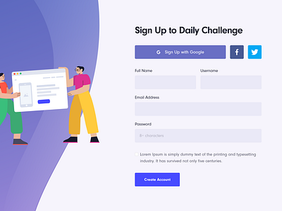 Daily UI  001 signUp Form