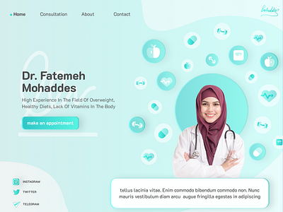 Nutritionist Website Design creative cute design doctor figma inspiration interface layout minimal modern ui ui design uidesign uiux ux ux design web web design webdesign website