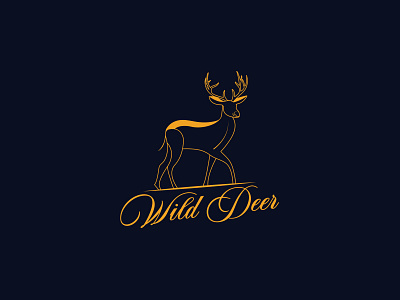 Wild-Deer Line Art Logo