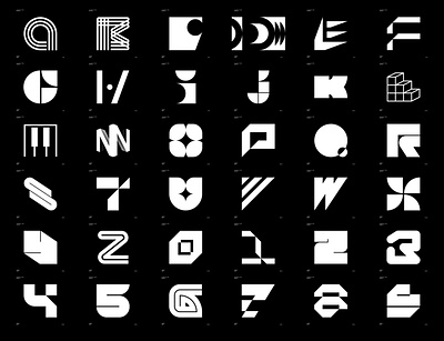 36 Days of Type 2022 36 days of type 36 days of type 09 black and white challenge design glyphs graphic design letters type typography vector
