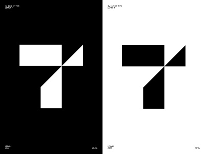 Letter T - 36 Days of Type 36 days of type 36 days of type 09 black and white challenge design glyphs graphic design letters type typography vector