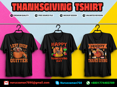 Thanksgiving Typography Tshirt Design