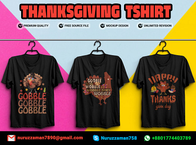 Thanksgiving Typography Tshirt Design food gift idea gobble roasting thanks thanksgiving thanksgiving day tshirtdesign turkey typography
