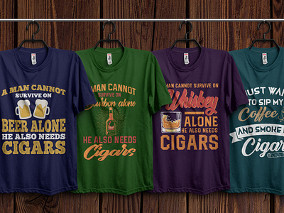 Cigar Smoking T shirt & Clothing beer branding cigar cigar shirts cigarette coffe leaf logo smoking tshirt tobacco tshirtdesign tubaco typography