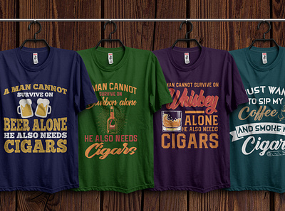 Cigar Smoking T shirt & Clothing beer branding cigar cigar shirts cigarette coffe leaf logo smoking tshirt tobacco tshirtdesign tubaco typography