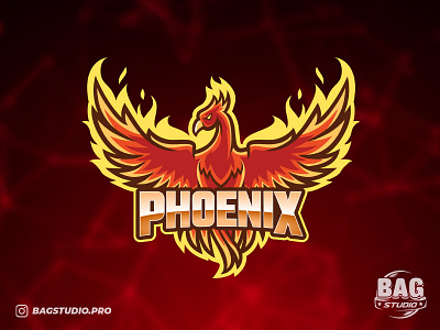 Phoenix Logo Template bird esport fire gamer gaming logo phoenix sport team template vector wings