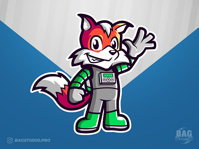 Space Fox Mascot